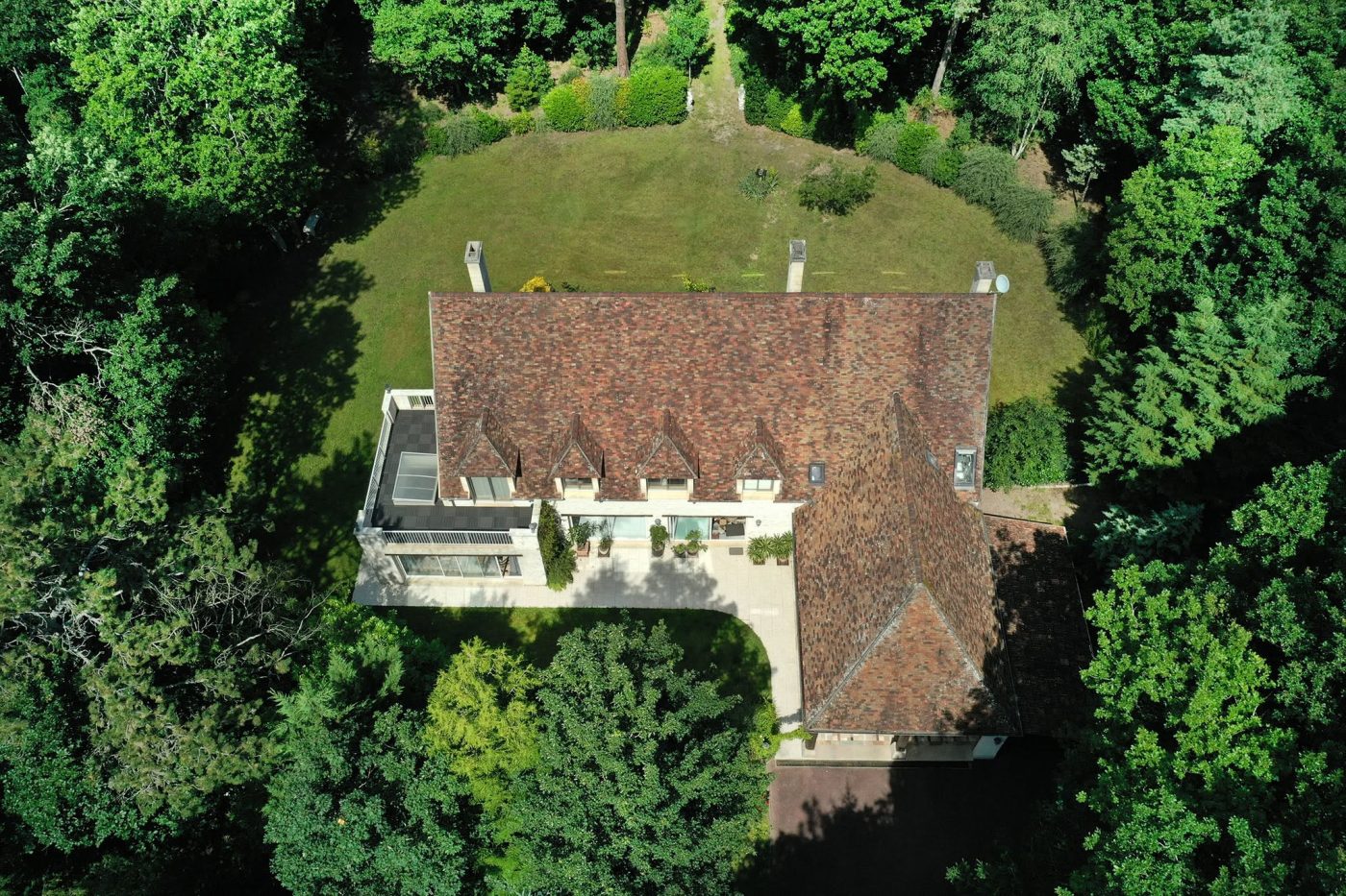 La maison vue du ciel